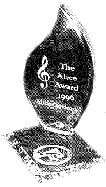 Black and white photograph of the Alice Award